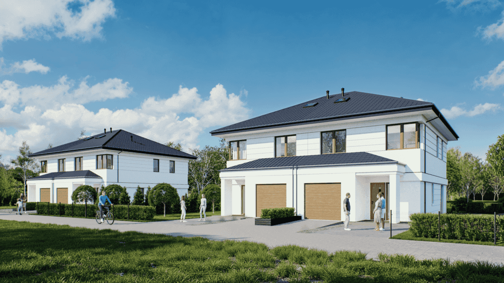 Ekskluzywne domy dwurodzinne Pless Park z widokiem na las